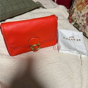 Coach Tabby in orange soft leather